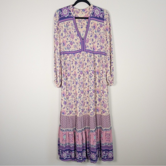 Spell & The Gypsy Portobello Road Lavender Floral Maxi Dress - Picture 2 of 13